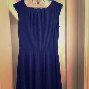 Blue knee length dress